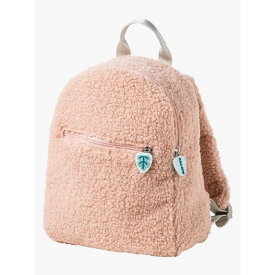 Abbildung von Nattou Rucksack aus weichem Teddy Stoff, Kleiner mit Reißverschluss und spierlerischen Elementen für Kleinkinder, Ca. 23 cm, Lapidou, Polyester, Pink