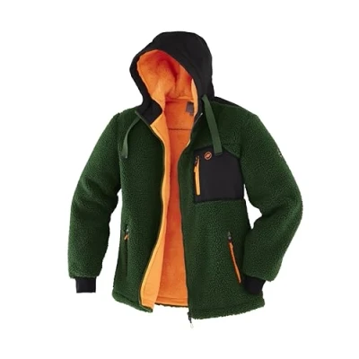 Abbildung von TERRAX WORKWEAR Faserpelzjacke forstgrün orange Größe L