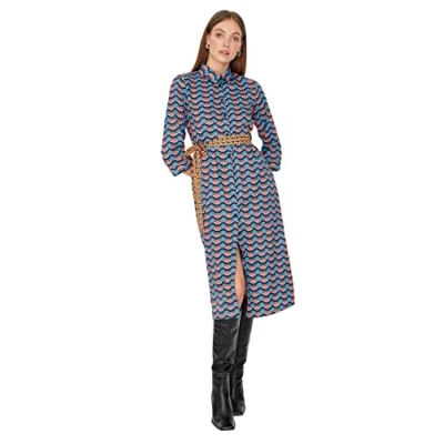 Abbildung von Trendyol Blusenkleid, Damen, Größe: 42, Navy blue