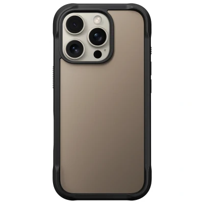 Abbildung von Apple iPhone 16 Pro Hülle MagSafe Kunststoff Nomad Hard Case/Backcover Handyhülle Beige Shockproof/Stoßfest