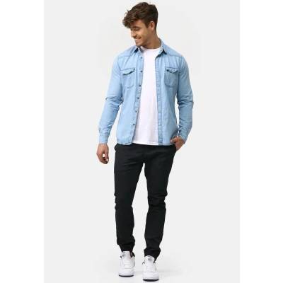 Abbildung von Indicode Jeans MIKE Hemd, Herren, Größe: Large, Blue wash