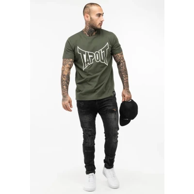 Abbildung von Tapout Normale Passform Lifestyle Tshirt print, Herren, Größe: XXL, Olive ecru