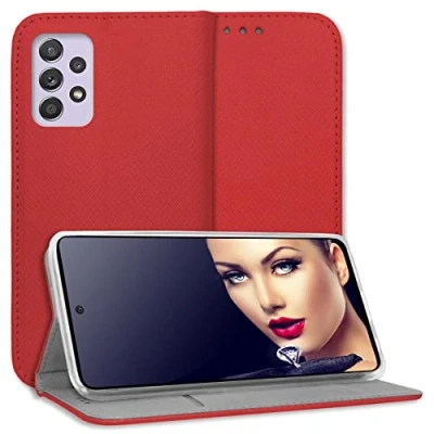 Abbildung von mtb more energy® Schutz Tasche Smart Magnet kompatibel mit Samsung Galaxy A52 4G, 5G, A52s 5G (6.5&#039;&#039;) rot Bookstyle Klapp Cover Hülle Wallet Case