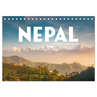 Abbildung von Nepal Mitten im Himalaya (Tischkalender 2025 DIN A5 quer), CALVENDO Monatskalender