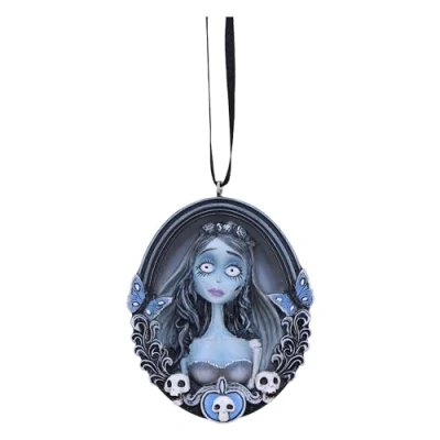 Abbildung von Nemesis Now Hängeornament Corpse Bride Emily, 8,5 cm, Harz, hellblau, offiziell lizenzierte Leichenbraut Merchandise, detailliertes Design, gegossen aus feinstem fachmännisch handbemalt