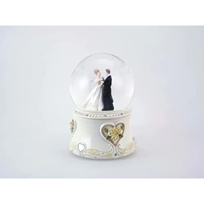 Abbildung von Musicboxworld Spieluhr Glitzerkugel Hochzeit