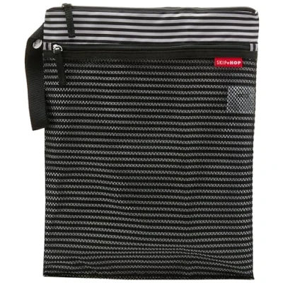 Abbildung von Skip Hop Wet Dry Bag Grab &amp; Go, Schwarz/Weiß gestreift