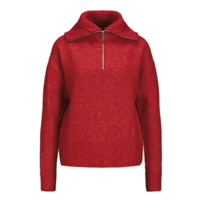 Abbildung von JJXX Jxsiko Diverse HALF ZIP KNIT Strickpullover Racing red, Damen, Größe: XS, red
