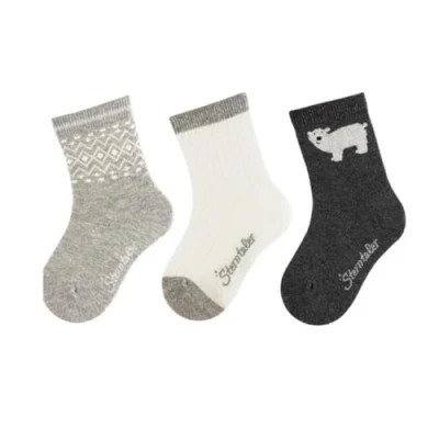 Abbildung von Sterntaler 3ER PACK Socken für Kinder, Größe: 18, Hellgrau melange