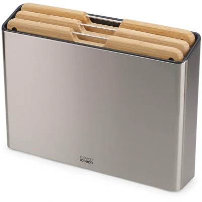Abbildung von Joseph Schneidebrett &quot;Folio Steel Bamboo&quot;, (Set, 4 St.), doppelseitig, rutschfest, fingerabdrucksicher