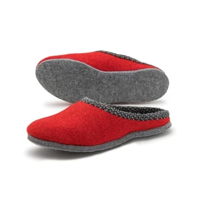 Abbildung von Pantoffelmann Walk Filzpantoffel Herren Damen Filz Hausschuhe warme Filzlatschen Pantoffel (1 Paar) für Laminat und Parkettfußböden