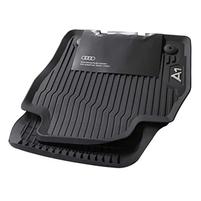 Abbildung von Audi 82B061501041 Premium Gummi Fußmatten 2x Vorn Original Gummimatten Allwettermatten, Schwarz