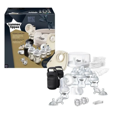 Abbildung von Tommee Tippee Breastfeeding Kit with Manual Breast Pump, Microwave Steriliser, Baby Bottles and Accessories