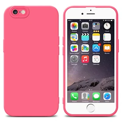Abbildung von Cadorabo Hülle kompatibel mit Apple iPhone 6 Plus 6S Schutzhülle TPU Silikon Case Liquid Design Kameraschutz Slim Kratzfest Gummi Rundumschutz für in Rot
