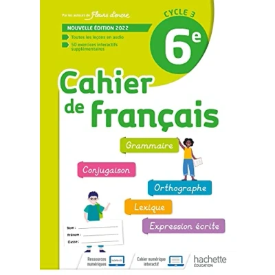 Abbildung von cahier de Français cycle 3/6e d&#039;activités Ed. 2022