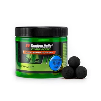 Abbildung von Tandem Baits Karpfen Futter Angelfutter Pop Ups Boilies Zig Rig Chod Hakenköder Carp Food Perfection Up 16 mm 70 g Schwarzer Heilbutt