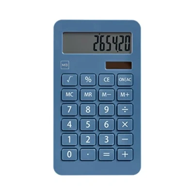 Abbildung von Miquelrius Solar Rechner, 10 Ziffern, große Tasten, LCD Display, Farbe Blau
