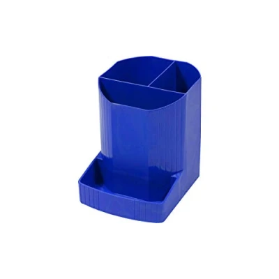 Abbildung von Exacompta 675101D Premium Stiftehalter Mini Octo aus Recycling Kunststoff für mehr Ordnung auf dem Schreibtisch Blauer Engel Stifteköcher Stiftebox Aufbewahrungsbox Organizer kobaltblau