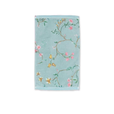Abbildung von Les Fleurs Gästehandtuch blue 30x50cm (1 Stück)
