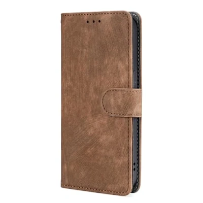 Abbildung von TEYYOS Klapp Handyhülle für Xiaomi Poco M6 Pro 4G, RFID Funktion Handyhülle, PU Leder Hülle mit 3 Kartenfächer, Schutzhülle Case Tasche Magnetverschluss Flip Cover Braun