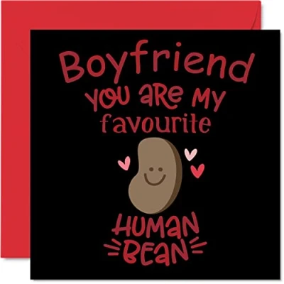 Abbildung von Stuff4 Lustige Geburtstagskarten für Freund Lieblingsbohne Witz Happy Birthday Karte von Freundin Partner, Geburtstagsgeschenke, 145 mm x Jubiläumsgrußkarten