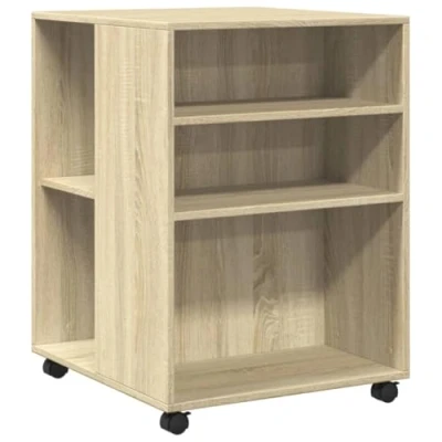 Abbildung von vidaXL Aktenschrank Beistelltisch mit Rollen Sonoma Eiche 55x60x78 cm Holzwerkstoff (1 St)
