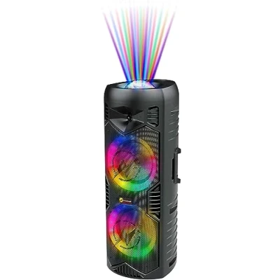 Abbildung von Let&#039;s Go Party 5150 Musikbox Bluetooth : Ultimativer Partybox mit 200W 6 Zoll Doppellautsprechern Tragbarer Karaoke Lautsprecher drahtlosem Mikrofon, 5H Spielzeit, Fernbedienung &amp; Lichtshow