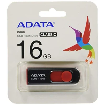 Abbildung von ADATA 16GB USB Stick C008 Slider 2.0 schwarz rot
