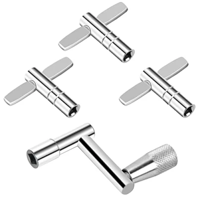 Abbildung von 4 Stück Schlagzeug Stimmschlüssel, 1 Z und 3 T schlagzeugschlüssel, Metall Drum Tuning Key, Trommel Stimmschlüssel für Drummer Percussion Instrumente