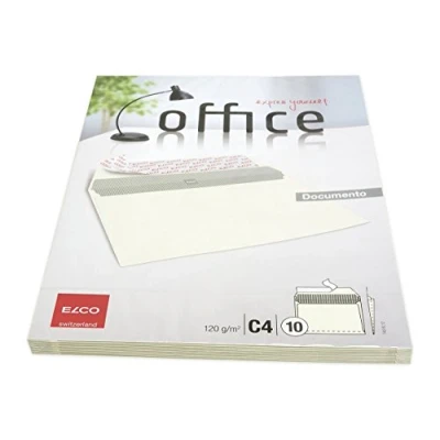 Abbildung von Elco Office Documento Umschläge C4 120 g/m² Seitenfalten haftklebend verpackt 10 Stück beige