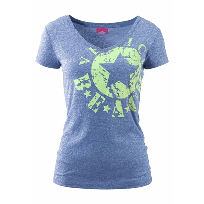 Abbildung von Venice Beach Tshirt print blaumeliert, Damen, Größe: 32/34, Blau meliert