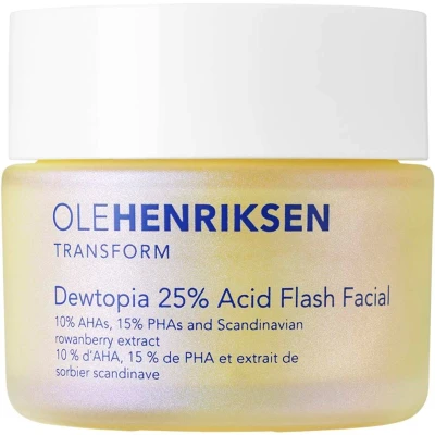 Abbildung von Olehenriksen Dewtopia 25 % Acid Flash Facial Peelingmaske Für Das Gesicht transform 25%