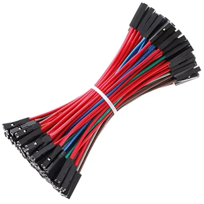 Abbildung von Breadboard Jumper Wires 20AWG, Bestlus Exklusiv 100mm Kabel Steckbrücken Drahtbrücken 10CM F/F, 10 Colors, Pack of 120, Square Head 0.1&#039;&#039; für Arduino Raspberry Pi (4&#039;&#039;, F/F)