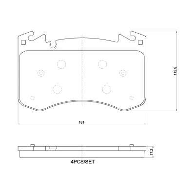Abbildung von BREMBO P 44 031 Bremsbelagsatz exkl. Verschleißwarnkontakt LAND ROVER: Range Rover Sport, V