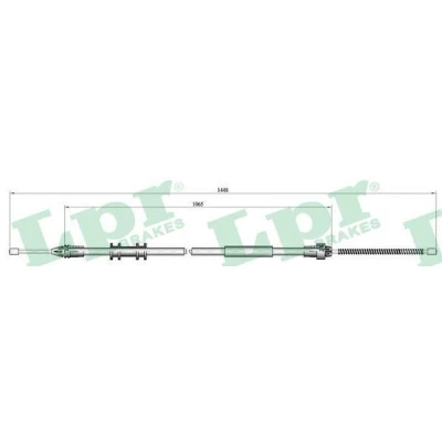 Abbildung von LPR C0702B Handbremsseil 1430/1070 Trommelbremse RENAULT: Kangoo I, I Rapid
