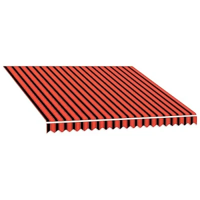 Abbildung von vidaXL Markisenstoff Wasserabweisend Markisentuch Sonnenschutz Sonnensegel Sichtschutz Markise Ersatztuch Segeltuch Orange Braun 3x2,5m