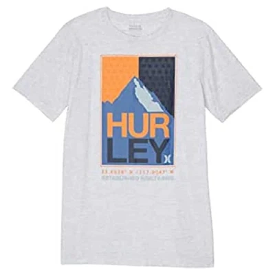 Abbildung von Hurley Jungen Hrlb Peak Stack Tee T Shirt, Birch Heather, 10 años