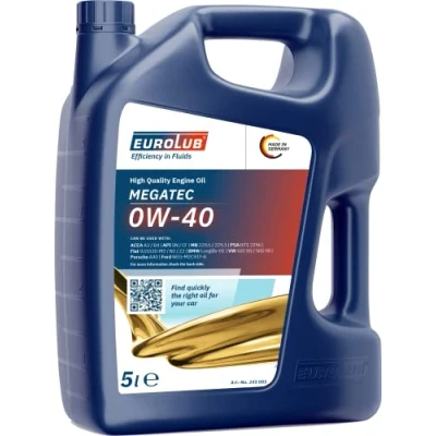 Abbildung von EUROLUB MEGATEC SAE 0W 40, 5 Liter