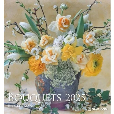 Abbildung von N NEUMANNVERLAGE Bouquets 2025 Fotokunst Kalender, 45x48cm, Wandkalender mit zwölf bezaubernden Blumenbouquets, liebevolle Blumensträuße, Spiralbindung und internationales Kalendarium
