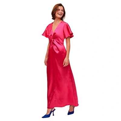 Abbildung von VILA KURZÄRMELIGES Maxikleid, Damen, Größe: 34, Pink yarrow