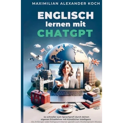 Abbildung von Englisch lernen mit ChatGPT: 4x schneller zum Sprachprofi durch deinen eigenen Privatlehrer Künstlicher Intelligenz : Als Anfänger oder Fortgeschrittener gezielt Muttersprach Niveau