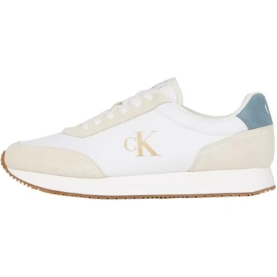Abbildung von Calvin Klein Jeans Retro Runner Iconic Sneaker low, Herren, Größe: 45, Bright white/creamy white/lead Schuhe