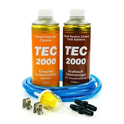 Abbildung von TEC 2000 Diesel Injektor Reiniger + System Cleaner Motorpflege Reinigung Set 750ml Einspritzdüsen Kraftstoff Systemreiniger Zusatz Tank Additiv Injektionsreinigungsset