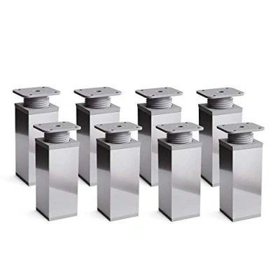 Abbildung von sossai® Möbelfuß Design Möbelfüße, 4er &amp; 8er Set, höhenverstellbar MFV1, Farbe: Chrom, (8 St), Chrom