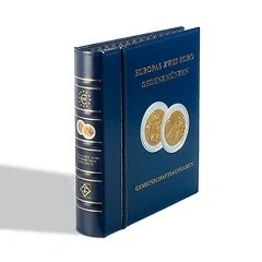 Abbildung von Leuchtturm, Optima Classic, Album (4 Ringe) Europas 2 Euro Gedenkmünzen Teil V inkl. Schutzkassette Blau Abm: 250x280x65 mm. pro Stk.