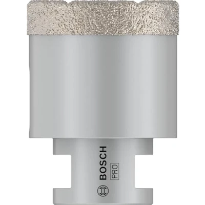 Abbildung von Bosch 1x PRO Multi Material Diamanttrockenbohrkronen für 22,23‑mm Bohrung und kleine Winkelschleifer (für Fliesen, Harte Ø 55 mm, Professional Zubehör Kleiner Winkelschleifer)