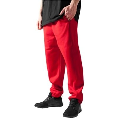 Abbildung von Urban Classics Herren Jogginghose Kordelzug Jogger Sporthose mit elastischem Bund Trainingshose Elastischer Reißverschluss An, Rouge, L