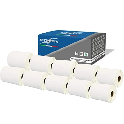 Abbildung von Aftertech 10 x 4XL 104 159 mm Rollen kompatible Klebeetiketten (220 Etiketten/Rolle = 2200 insgesamt) für Dymo LabelWriter Seiko SLP Etikettiermaschinen Drucker S0904980 1744907 10x4XL