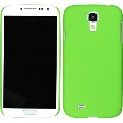Abbildung von PhoneNatic case kompatibel mit Samsung Galaxy S4 Hülle grün gummiert Hard + 2 Schutzfolien