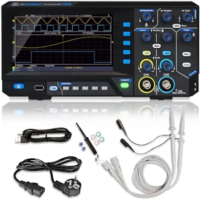 Abbildung von PeakTech 1401, Digital Speicher Oszilloskop, 2 Kanal, 10 MHz, 100 MS/s, USB Schnittstelle, PC Software, P Schwarz